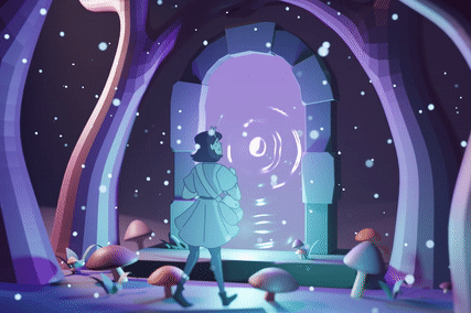 "Magic Portal" 3D gif made in Blender